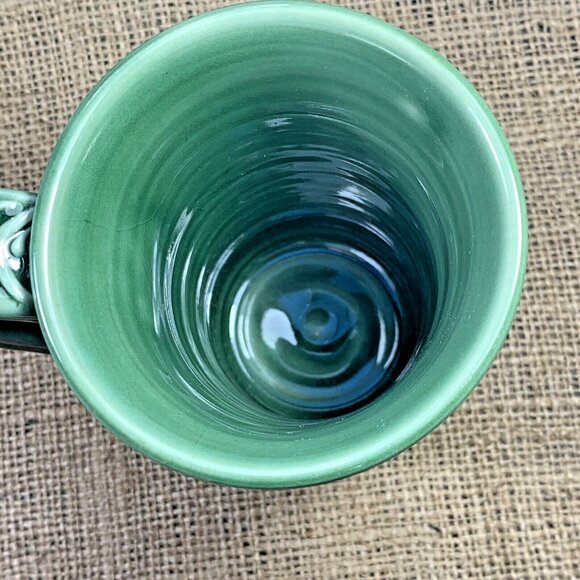 Studio Art Pottery Mug Green & Black Signed Deb Vereschagin Sask. Canada - Picture 7 of 8